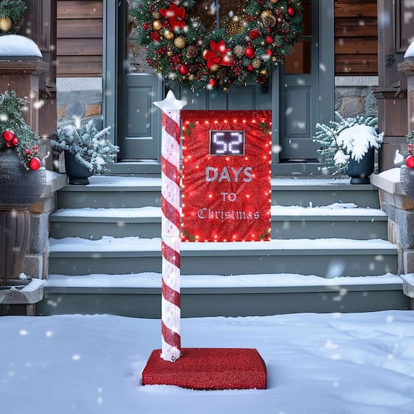 VEIKOUS 5ft. 3D Countdown Light Christmas Holiday Yard Decoration
