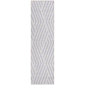 Chantille ACN550 Lavender 2 ft. 3 in. x 7 ft. 6 in. Machine Washable Indoor/Outdoor Geometric Runner Rug