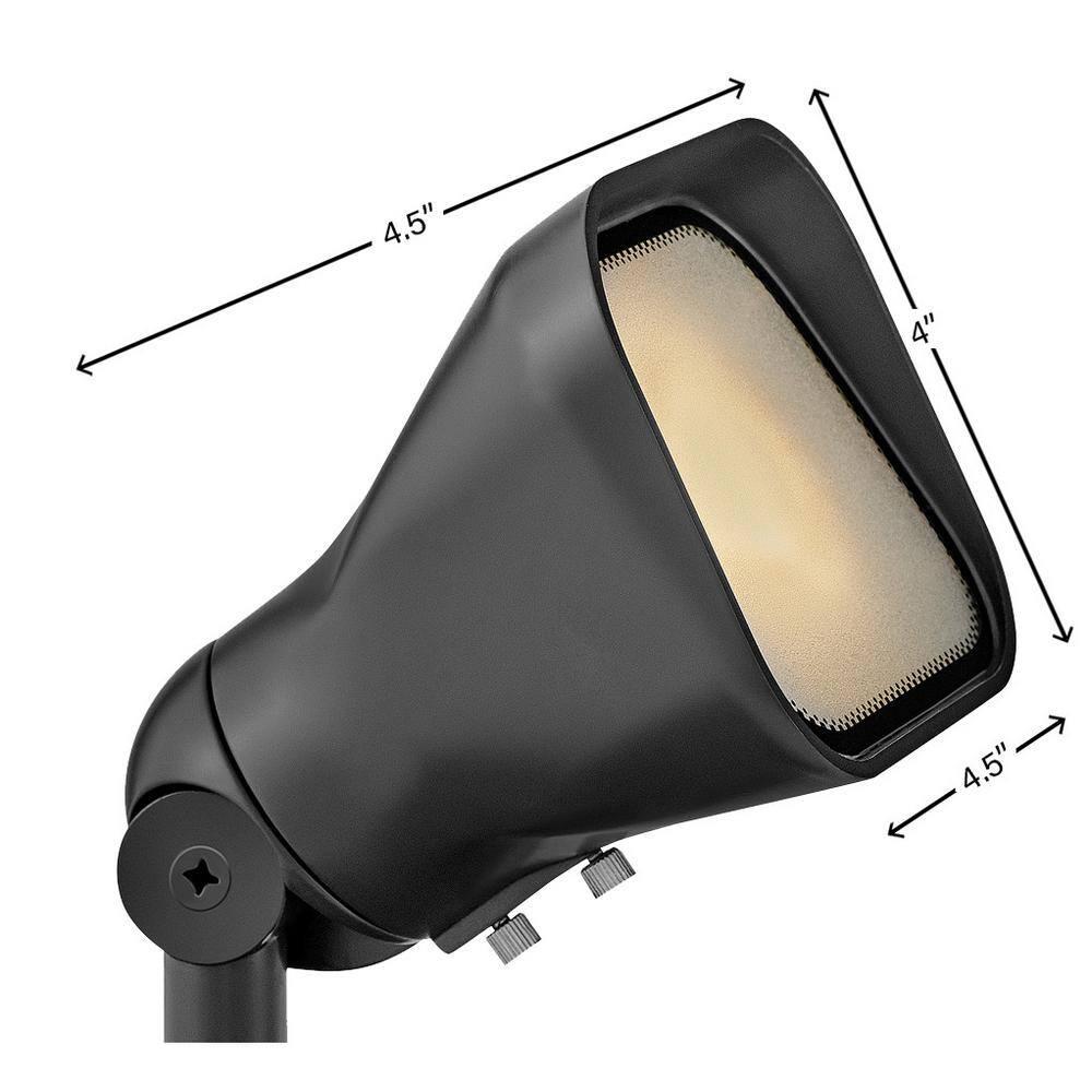 Satin Black Frosted Glass Outdoor Flood Light