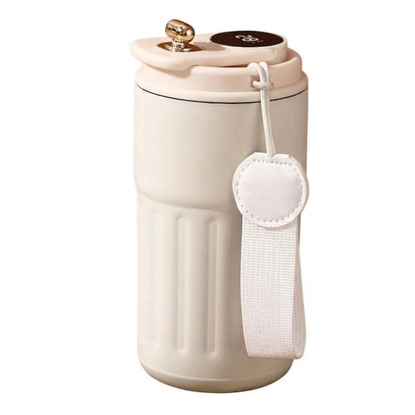 14 oz White Stainless Steel Coffee Mug Insulated Travel Tumbler Leak Proof  Lid LED Temp Display 1 Piece 29ESA05669 - The Home Depot