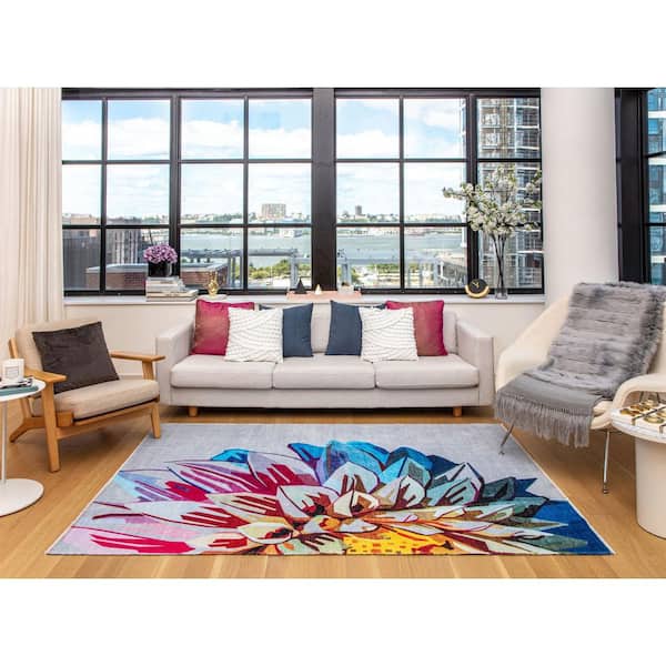 Maisie Space Dahlia Area Rug - 2 X 4