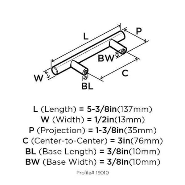 Oil-Rubbed Bronze 3" Bar Pulls with Mounting Hardware