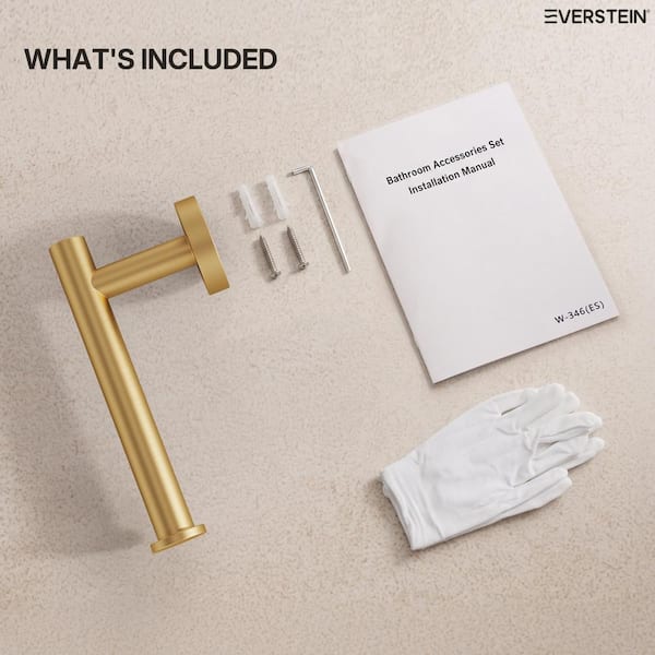 EVERSTEIN Single Arm Toilet Paper Holder Wall Mounted Stainless
