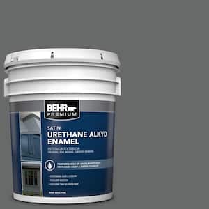 5 gal. #BXC-63 Molten Lead Urethane Alkyd Satin Enamel Interior/Exterior Paint