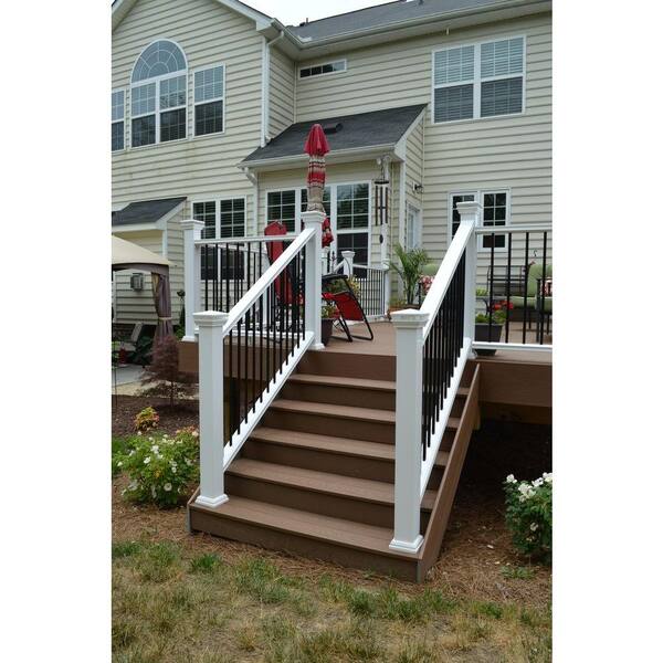 Veranda 1 In X 5 1 4 In X 1 Ft Brown Square Edge Capped Composite Decking Board Sample Mkt Ds Brdvc B 1ft The Home Depot