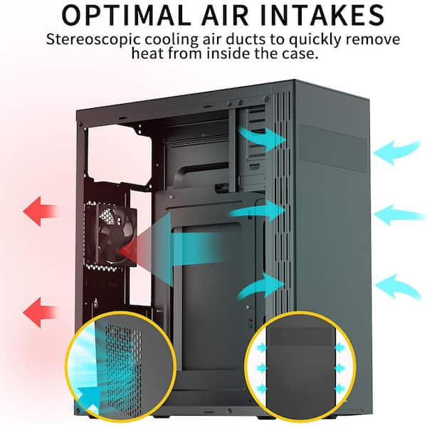 OBJLGEV ATX Mid Tower Case with USB 3.0, 5.25 in. ODD