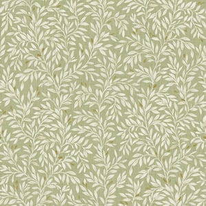 Ditsy Leaf Green Removable Wallpaper Sample