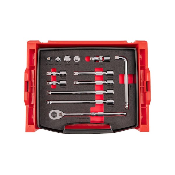 1/2 in. Drive Accessory Set with Open Top Drawer and Rack (13-Piece)