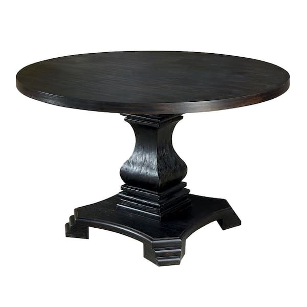 Dvoralia 48 in. Round Brown Wood Dining Table (Seats 4)