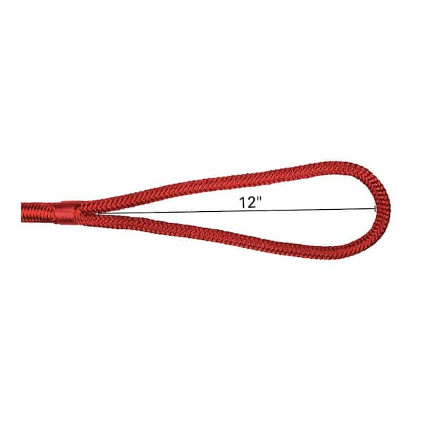 Dock Lines & Ropes Boat Accessories - 3/8 x 15' Double Braided Nylon Dock Lines with 12” Loop, Excellent 5800 lbs Breaking Strength Marine Rope for