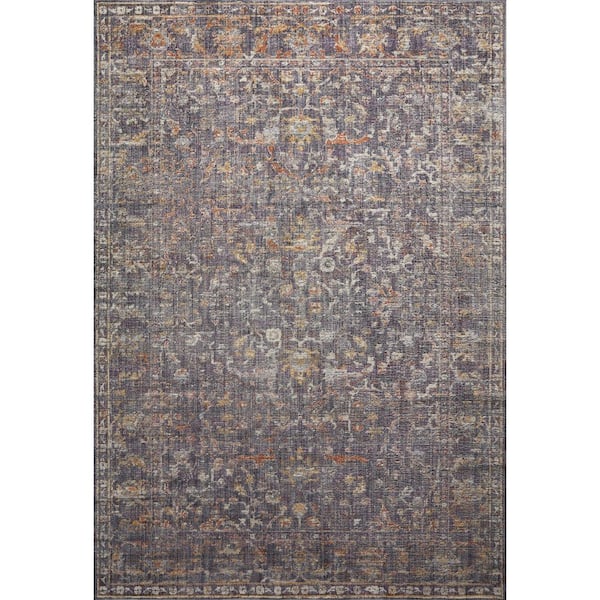 Chris Love Julia Rosemarie Graphite / Multi 10 ft. x 14 ft. Traditional Area Rug