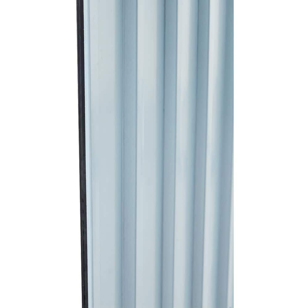 98 in. Dark Gray Galvanized Steel Outdoor Firewood Storage Shed