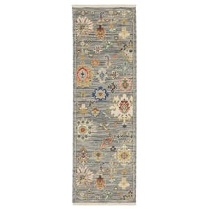 Lavista Gray/Multi-Colored 2 ft. x 6 ft. Vintage Persian Oriental Wool/Nylon Blend Indoor Runner Area Rug