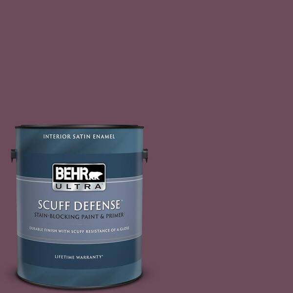 BEHR ULTRA 1 gal. #PPU1-20 Spiced Plum Extra Durable Satin Enamel Interior Paint & Primer