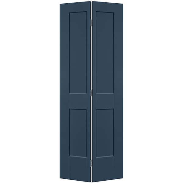 Masonite 30 in. x 80 in. 2-Panel Logan Hollow Core Night Tide Molded Composite Bi-Fold Door