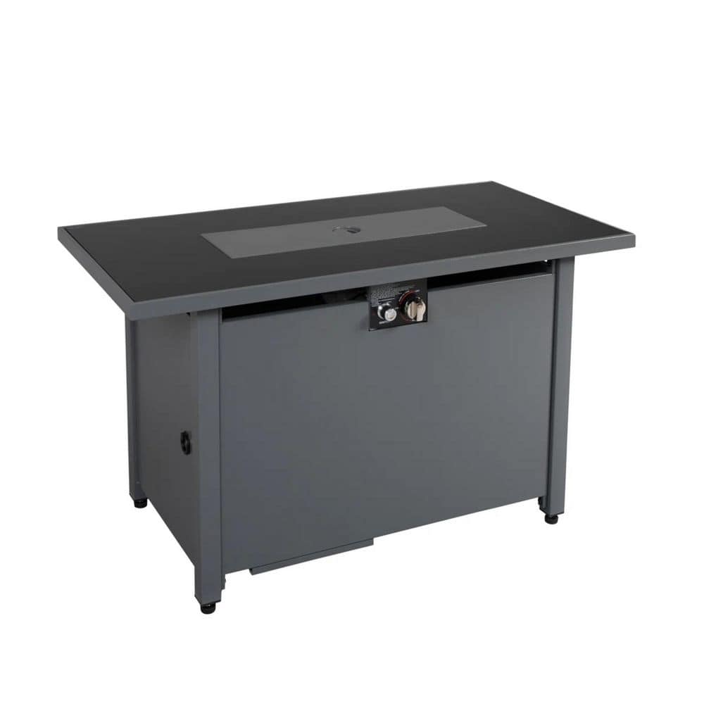 25 in. H x 42 in. W Steel Outdoor Fire Pit Table with Lid (Gray) price history on PriceWatchPro
