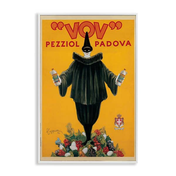 Stupell Industries Vintage Drink Poster by Vintage Poster White Framed Food Giclee Art Print 18 in. x 12 in.