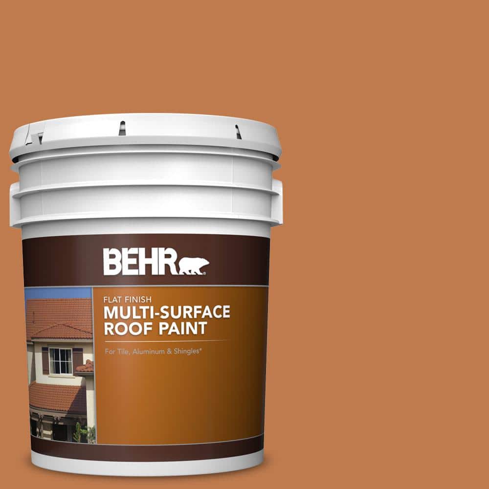 5 gal. #MS-11 Rustic Orange Flat Multi-Surface Exterior Roof Paint