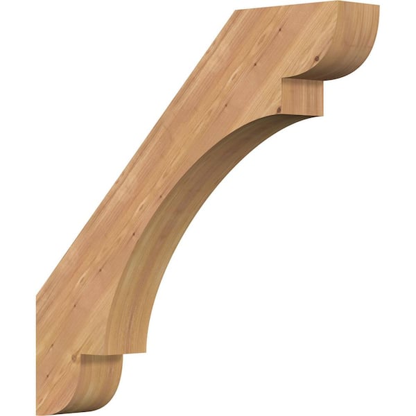 5 1/2"W x 36"D x 36"H Olympic Smooth Knee Brace, Western Red Cedar