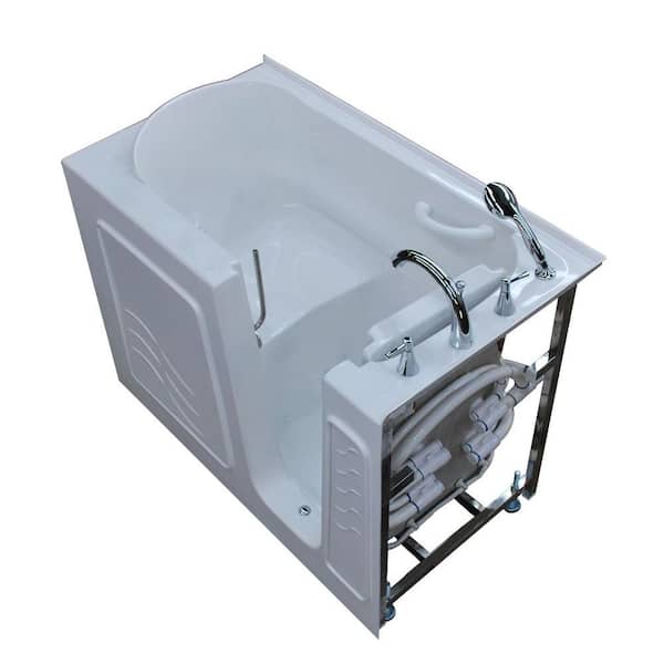Universal Tubs Nova Heated 4.5 ft. Walk-In Non-Whirlpool Bathtub in White with Chrome Trim