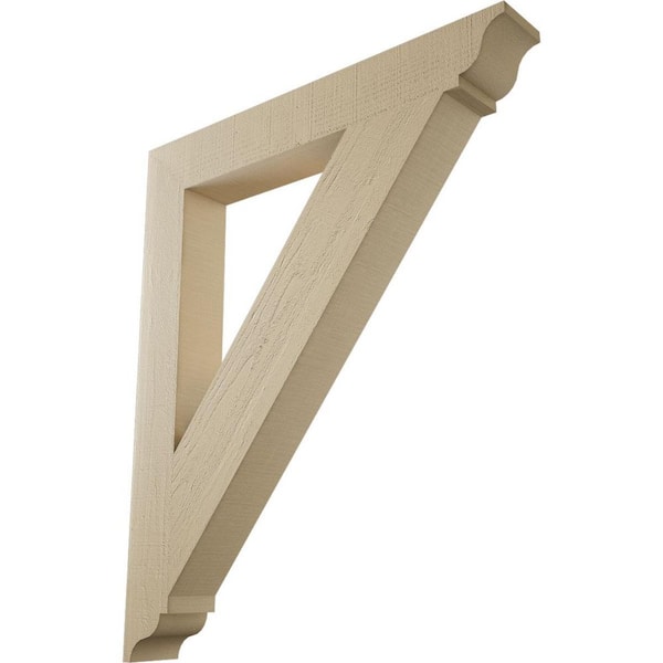 5.5 in. x 48 in. x 40 in. Traditional Traditional Rough Cedar Woodgrain Timberthane Polyurethane Bracket, Primed Tan