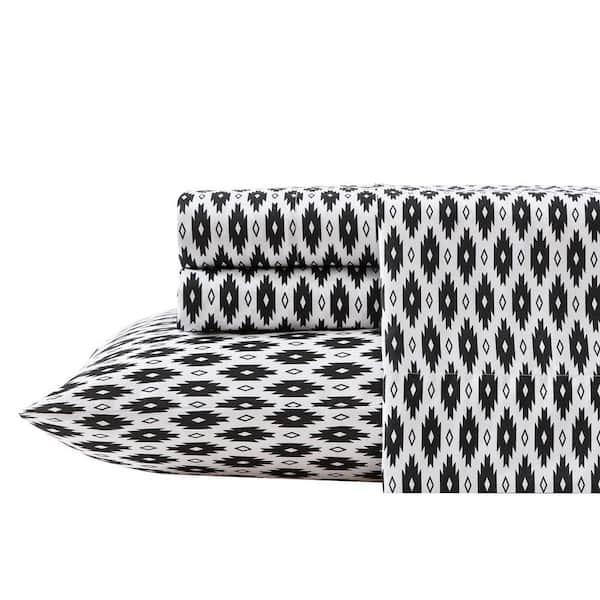 Blaze 4-Piece Black Microfiber Queen Sheet Set