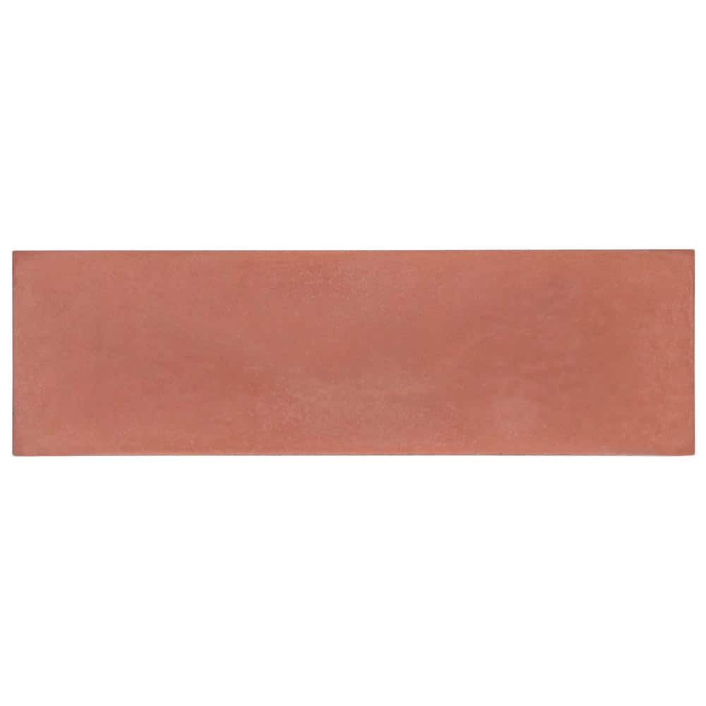 Cotto Matte Red Cement Look Subway Wall Tile 2" x 8"