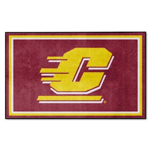 Central Michigan Chippewas Maroon 4 ft. x 6 ft. Plush Area Rug