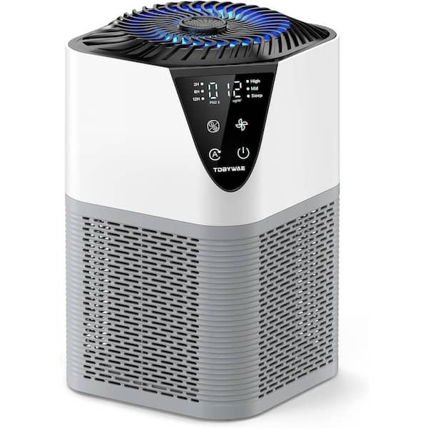 1250 Sq. Ft True HEPA Air Purifier in Gray with 3-Stage Filter, 3-Speed, Automatic Mode, Digital Display and 12H Timer