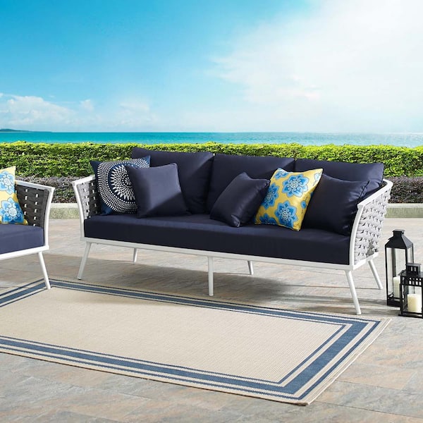 Modway Stance Aluminum Outdoor Sofa In, Modway Outdoor Furniture Replacement Cushions