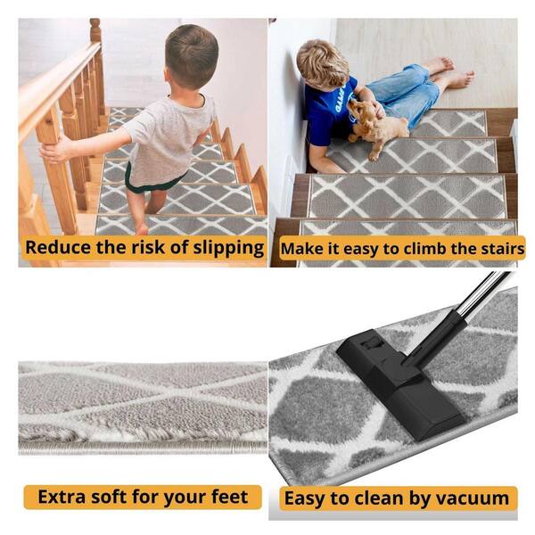 Hall Stair Carpet Runner For Staircase Modern Hard Wearing Inca Dark Grey 