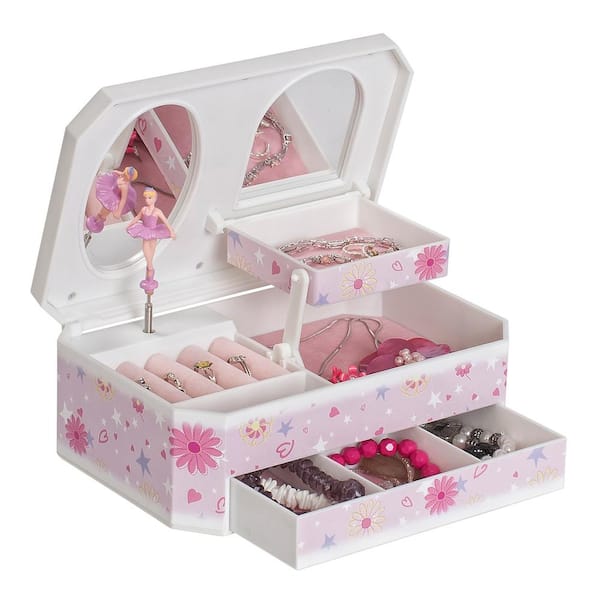 Mele & Co Hayley Girl's Pink Plastic Musical Ballerina Jewelry Box