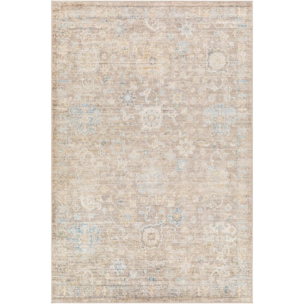 Elegant Gray Rectangular 9'2" x 12' Easy-Care Polypropylene Rug