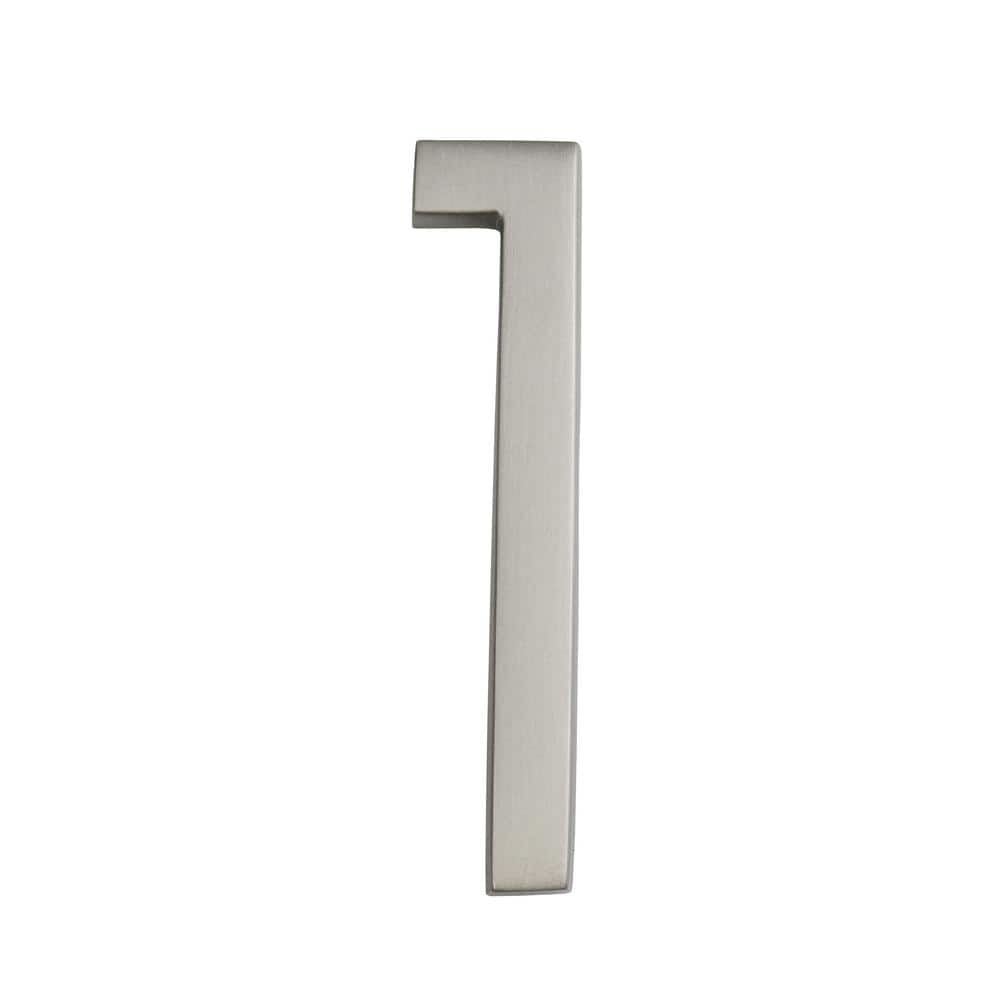 Satin Nickel Architectural Mailboxes 3584SN-0 Wright Address House Number 