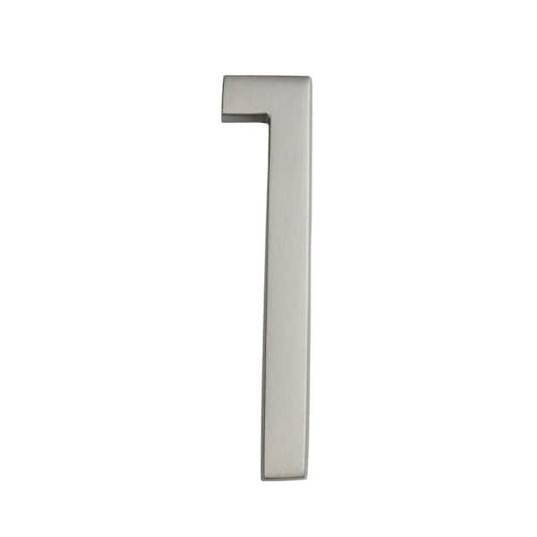 Architectural Mailboxes Frank Lloyd Wright Collection 4 in. Wright Satin Nickel Floating House Number 1