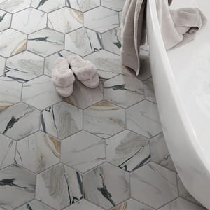Marmaris Hex Sunset 8-5/8 in. x 9-7/8 in. Porcelain Floor and Wall Tile (11.5 sq. ft./Case)