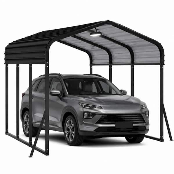 Heavy Duty 10x15 FT Metal Carport Garage – Galvanized Steel Roof, Reinforced Base, for Cars, Trucks, Boats, Tractors