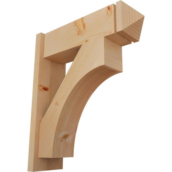 Ekena Millwork 8 in. x 28 in. x 24 in. Westlake Arts and Crafts Smooth Douglas Fir Outlooker