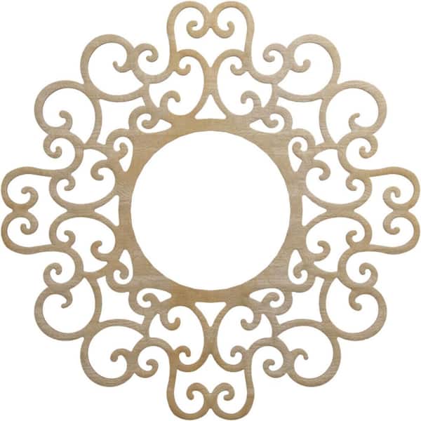 Ekena Millwork 32 in. x 12.25 in. x 0.375 in. Wood Medallion