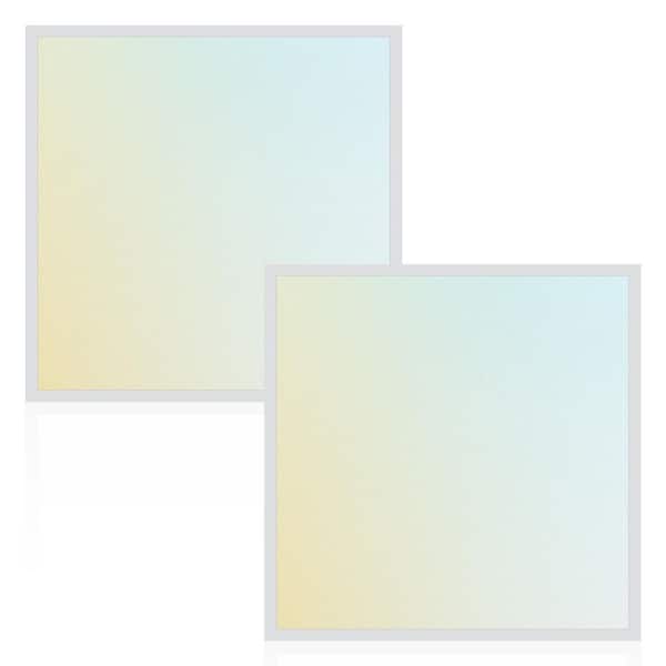 40-Watt 2 x 2 ft. Integrated LED Backlit Panel Light, 3000K-6500K, 2500-5000LM, Dimmable, DLC Premium, ETL Listed 2-Pack