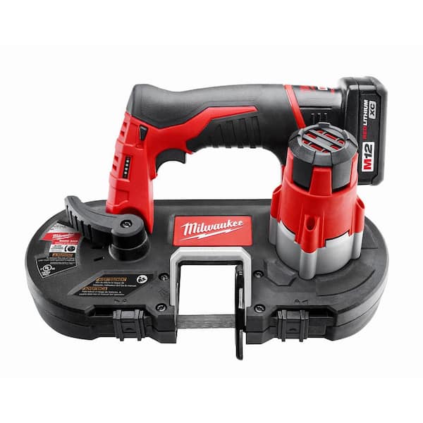 Milwaukee - M12 12V Lithium-Ion Cordless Sub-Compact Band Saw XC Kit with One 3.0h Battery, Charger and Hard Case