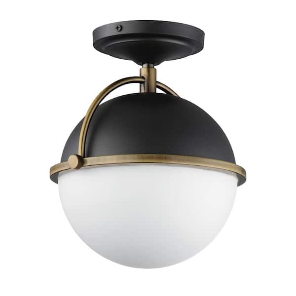 Duke 9.5 in. 1-Light Semi-Flush Mount