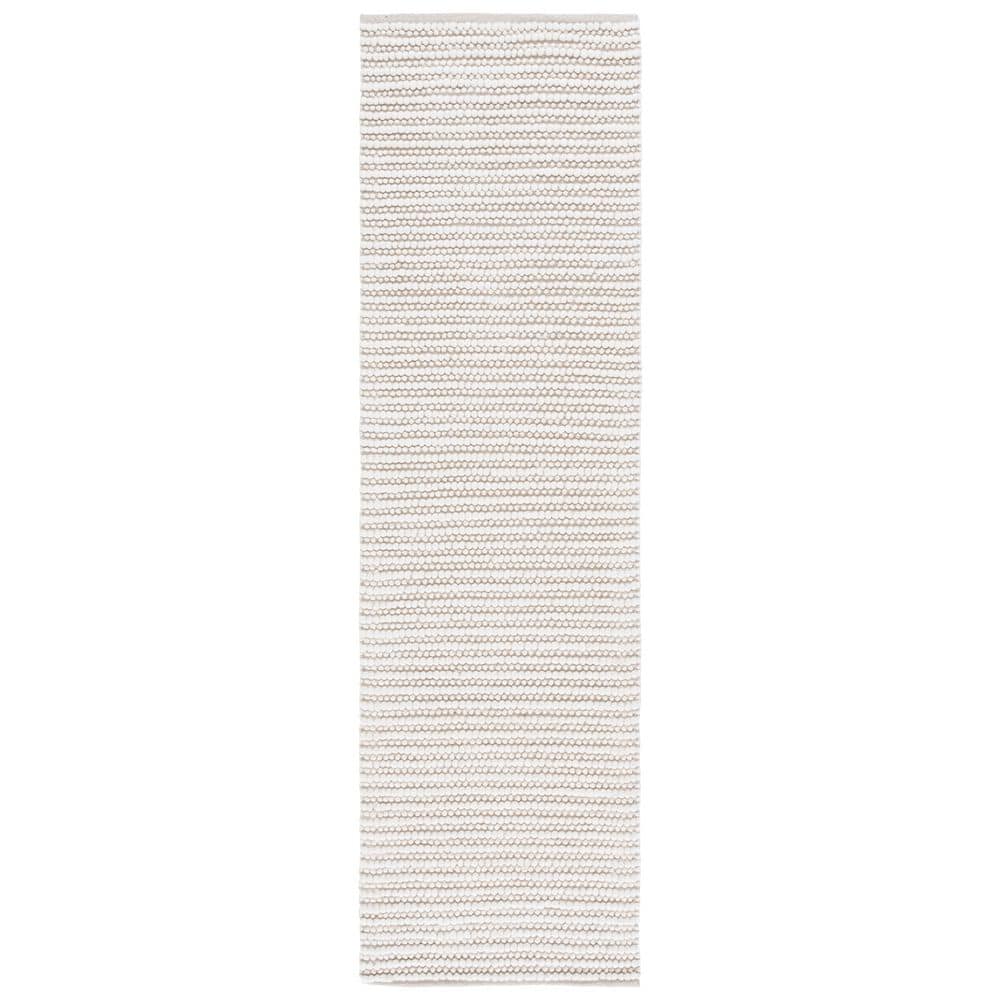 Natura 2 ft. x 8 ft. Ivory Striped Solid Marle Runner Rug price history on PriceWatchPro