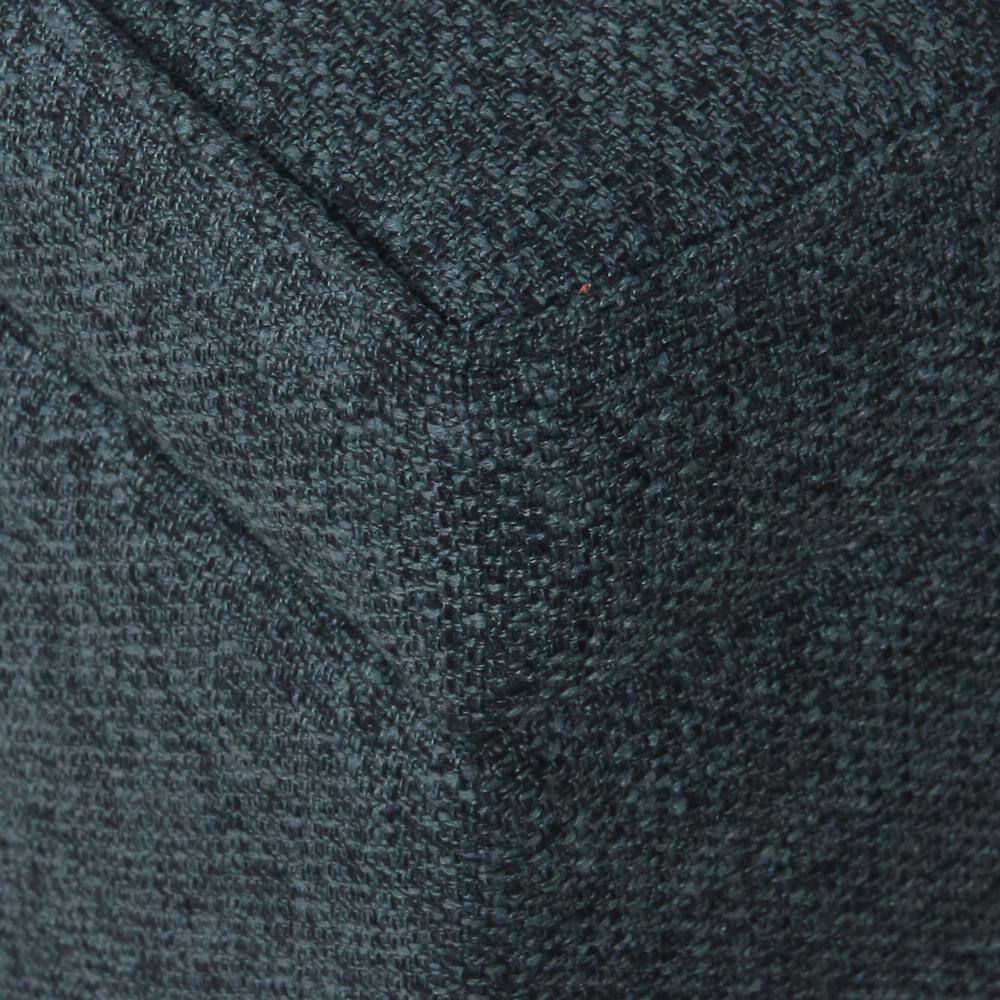 Small Textured Navy Tufted Storage Ottoman