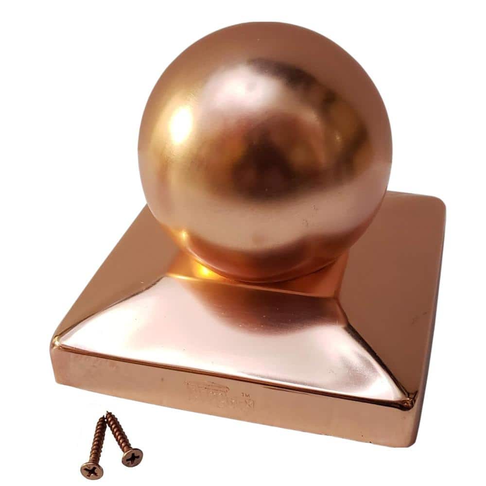 "Solid Copper Ball Post Cap for 6×6 Wood Posts (5.5"" × 5.5"") – Heavy 20-Gauge Real Copper Fence & Deck" price history on PriceWatchPro