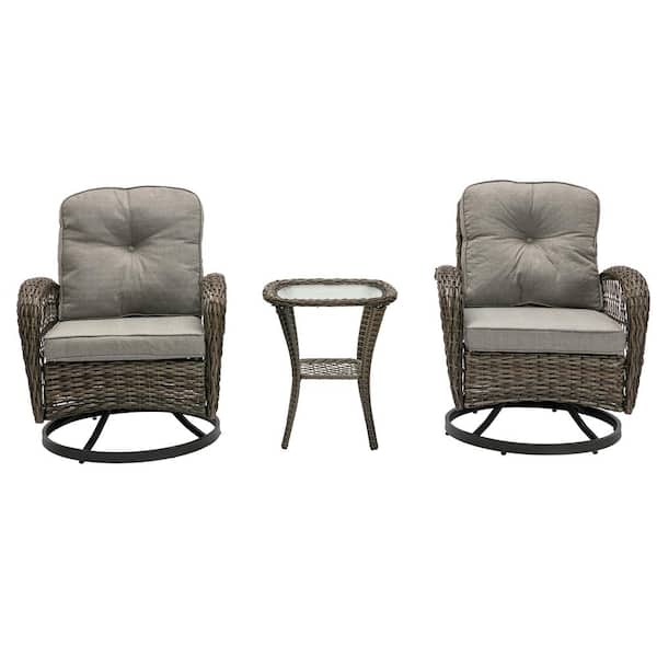 oakmont 3 pc swivel glider set