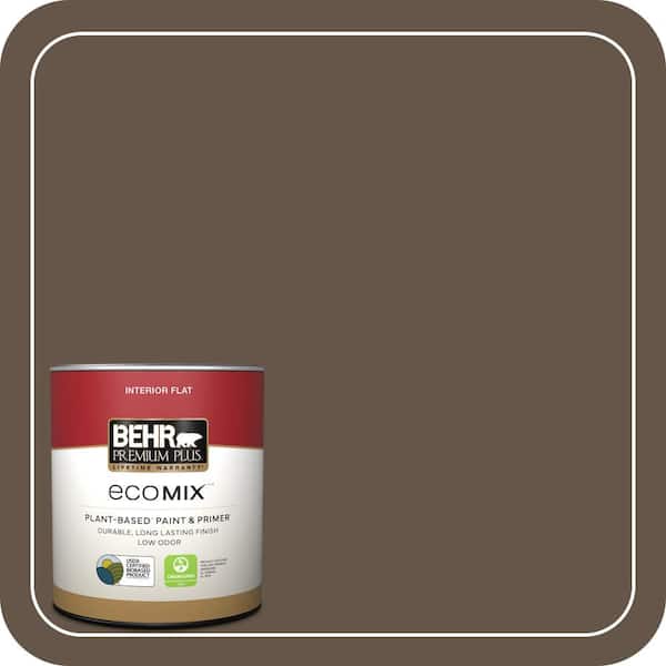 1 qt. #N220-7 Cavalry Brown Flat EcoMix Plant-Based Interior Paint & Primer