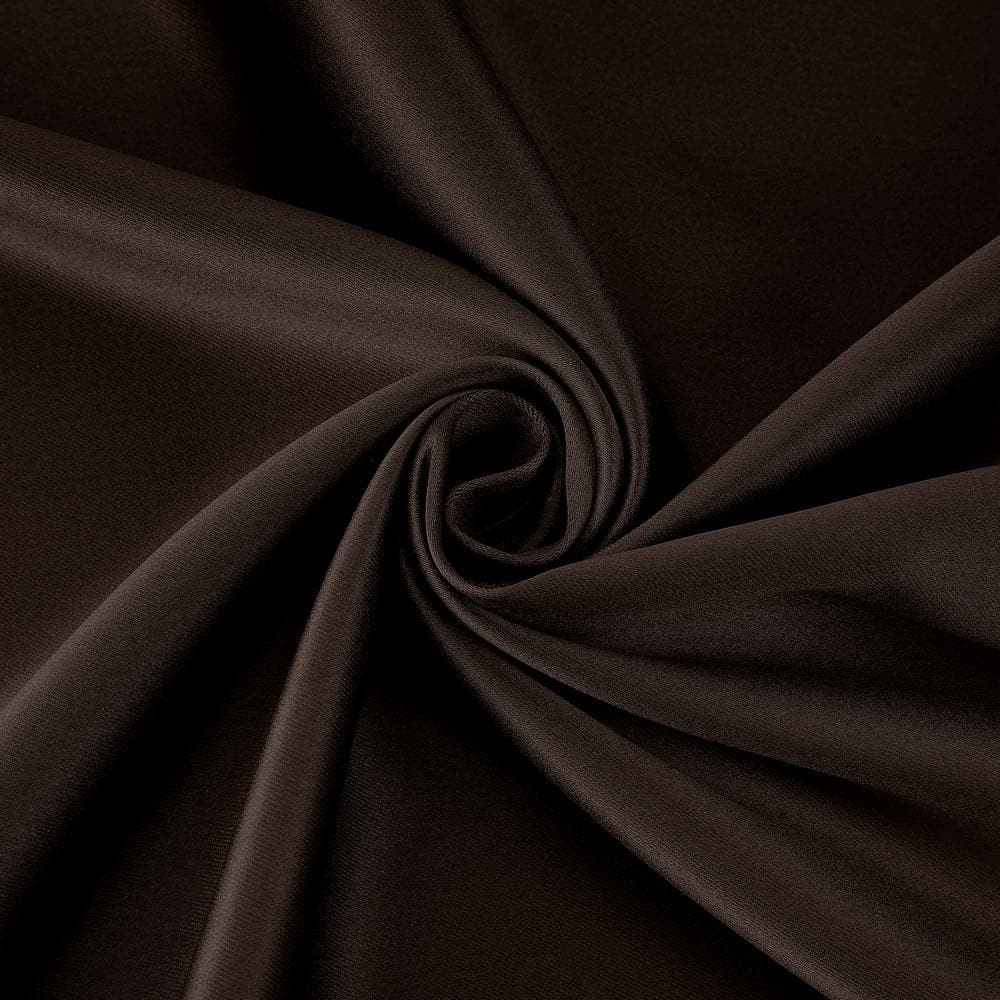 Chocolate Brown 96" Blackout Polyester Window Curtain Panel Pair