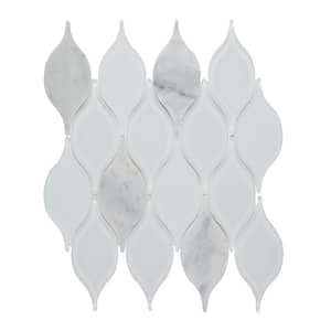 Blended Nature Cool l 11.12 in. x 11.87 in. Tear Drop Natural Stone/Glass Mesh-Mounted Mosaic Tile (0.92 sq. ft./Each)