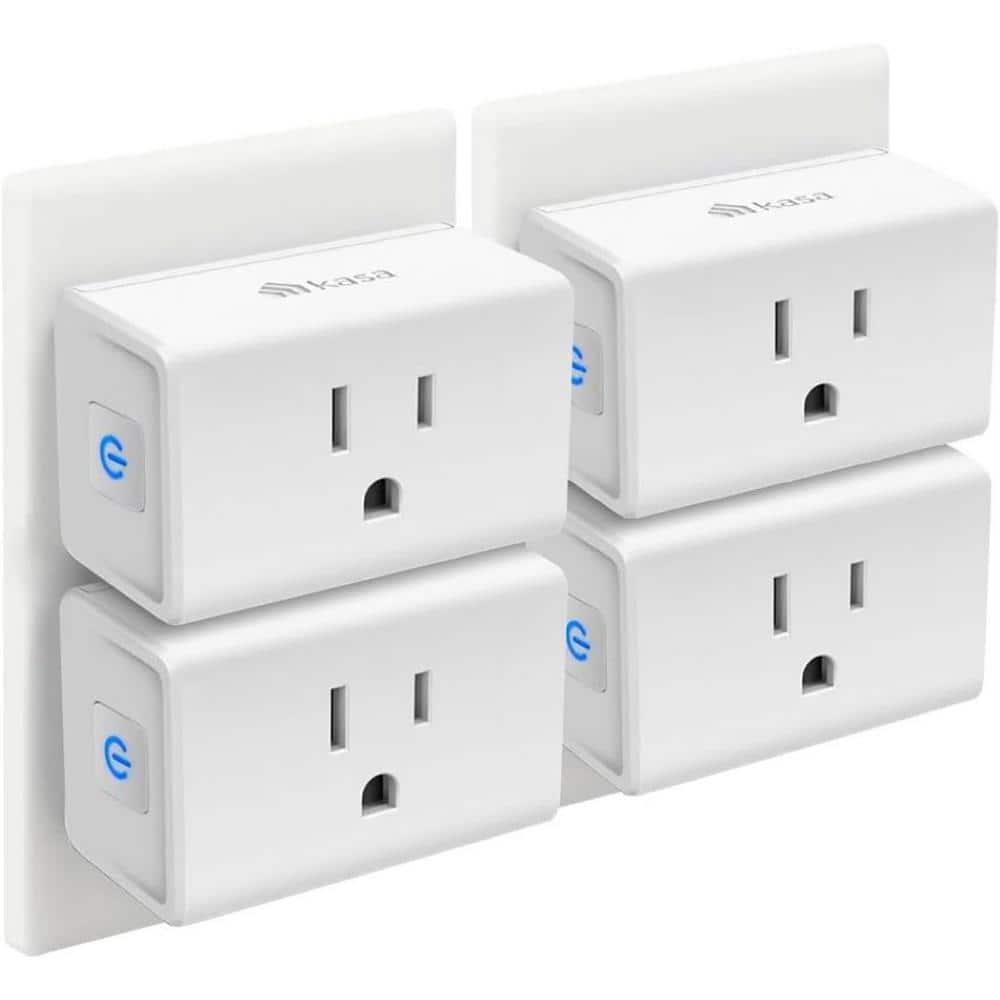 15 Amp Mini Smart Plug Outlet with Timer in White (4 Packs)